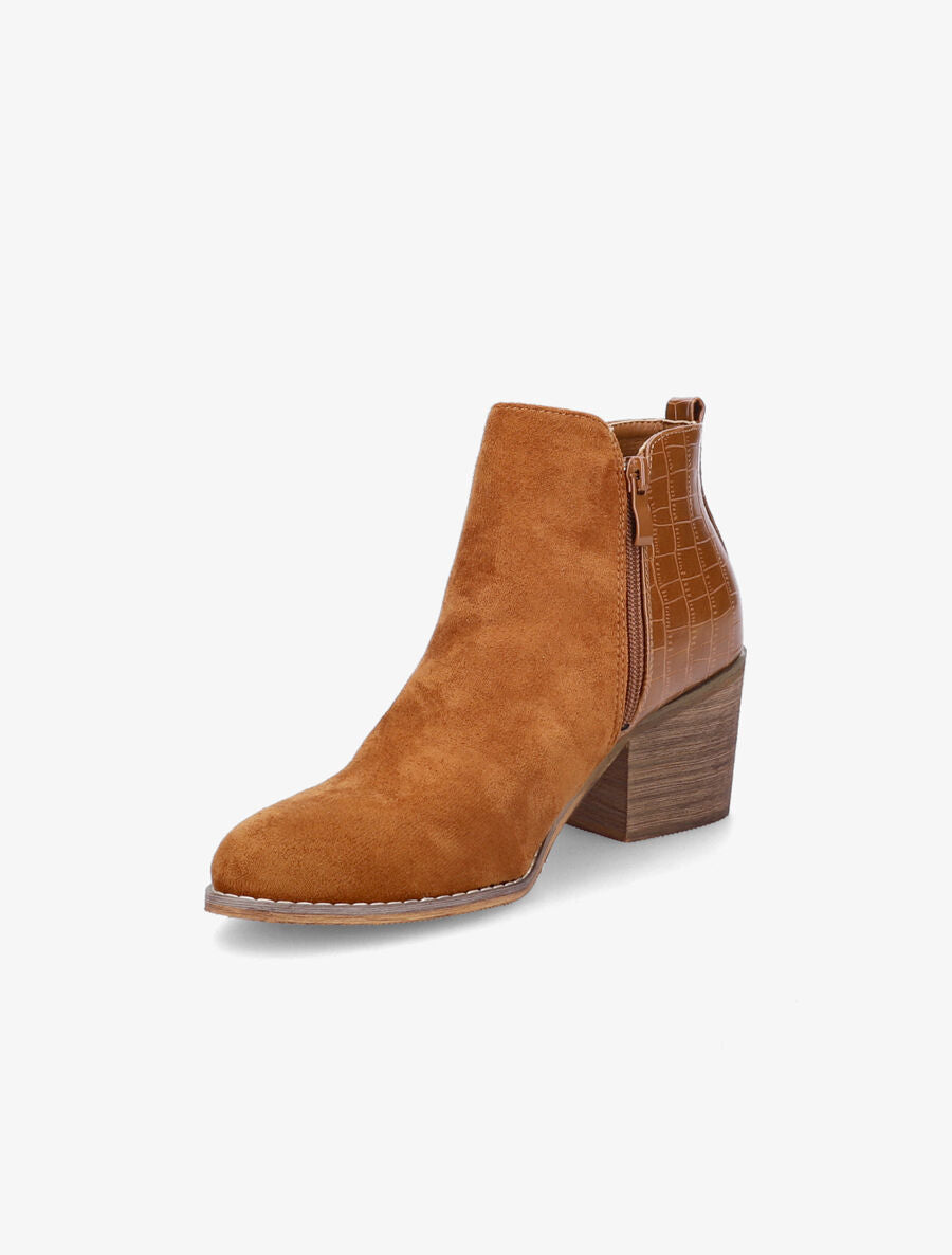 Bottines bi-matière - Camel - 3
