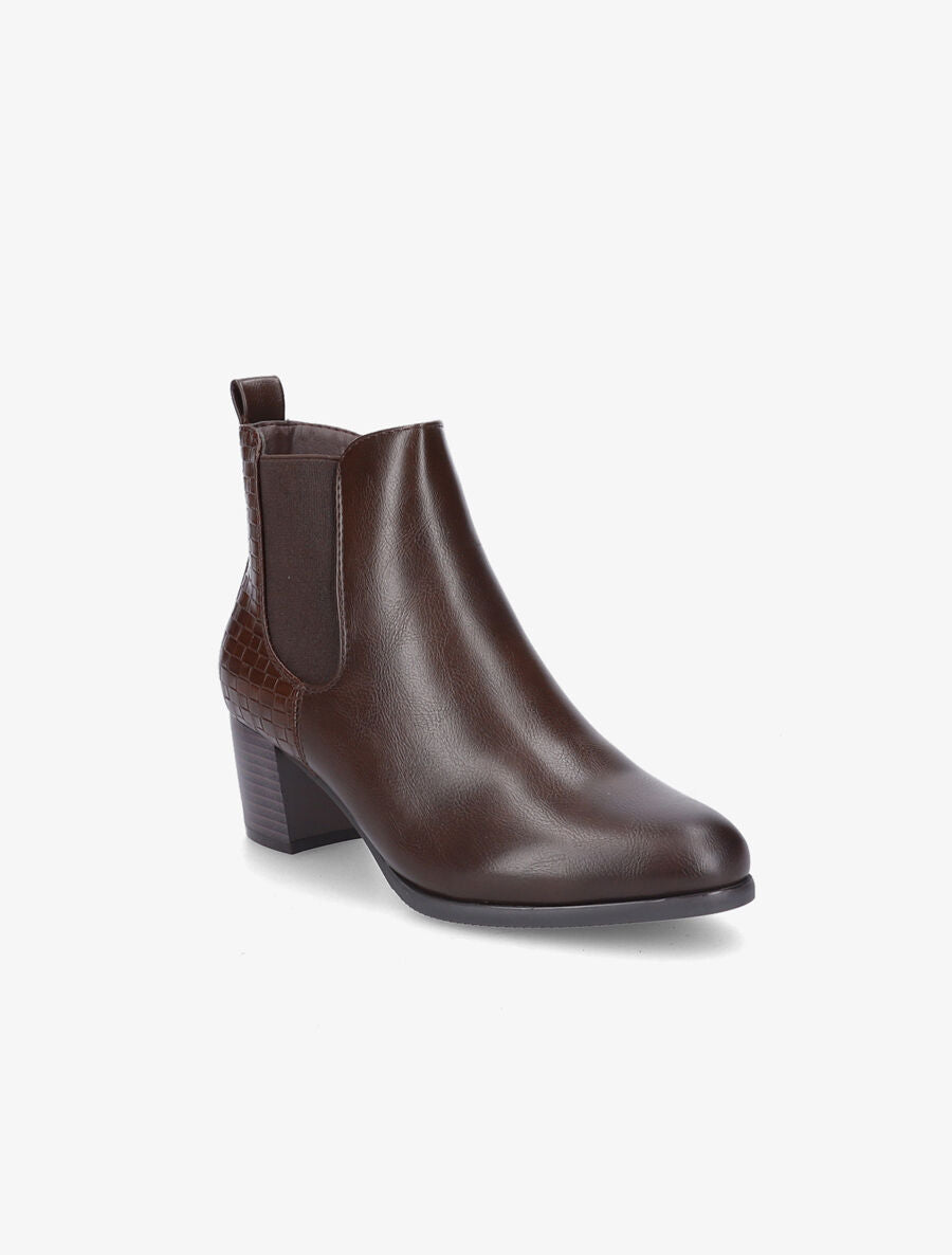Bottines à contrefort effet osier - Marron - 2