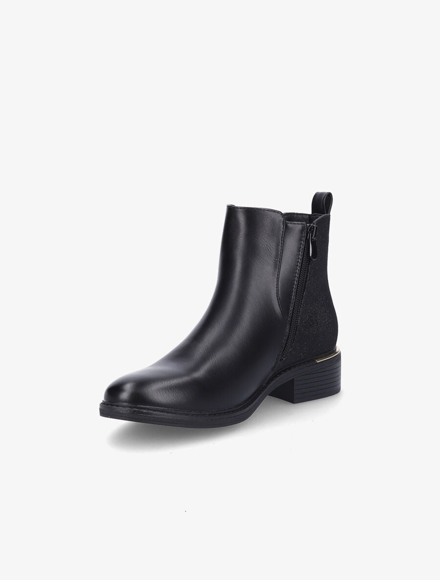 Bottines à boucle et paillettes - Noir - 4