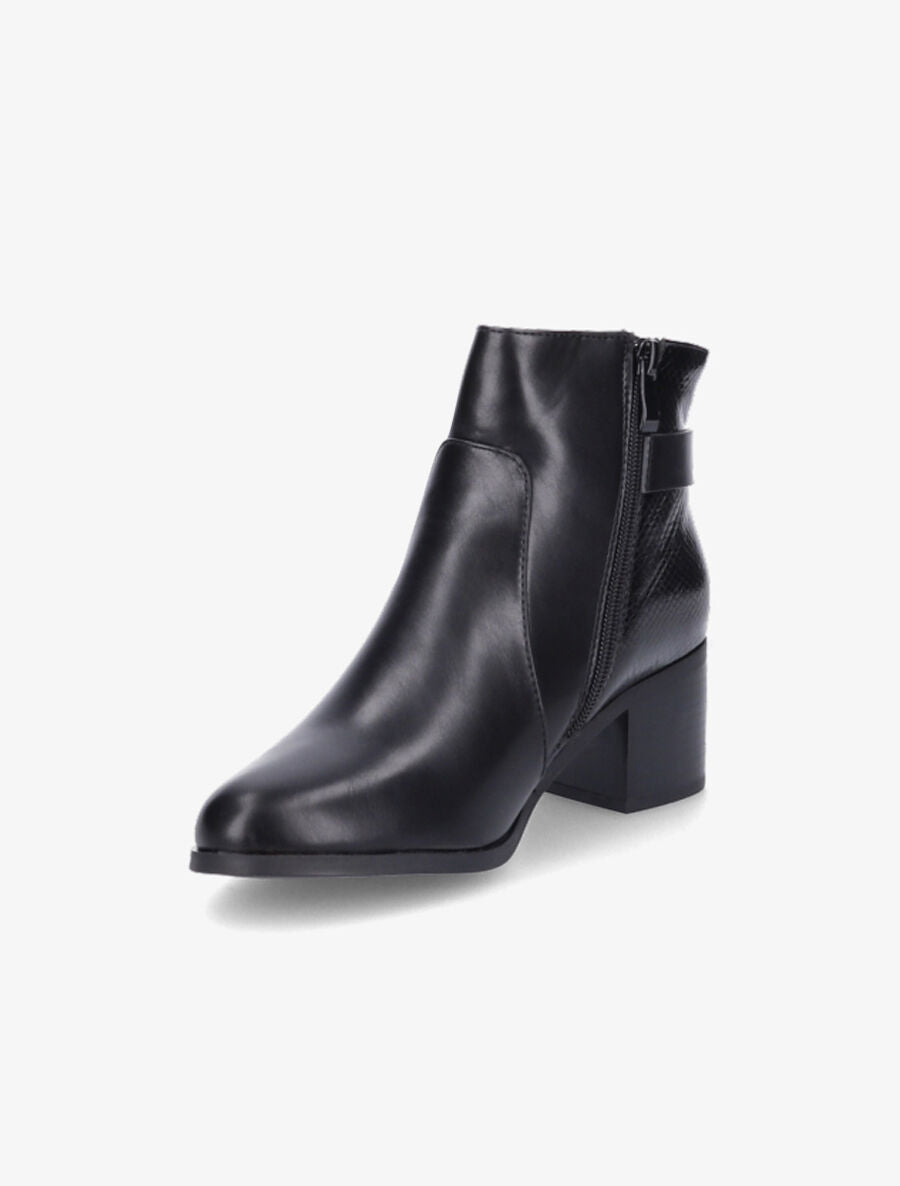 Bottines bi-matière à boucle - Noir - 3