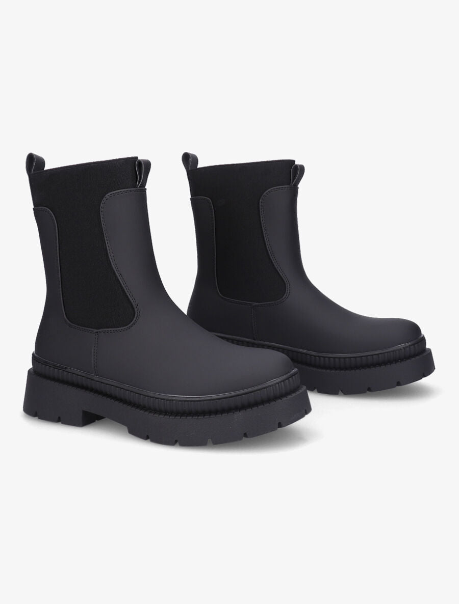 Boots montantes à cheville élastiquée - Noir - 4