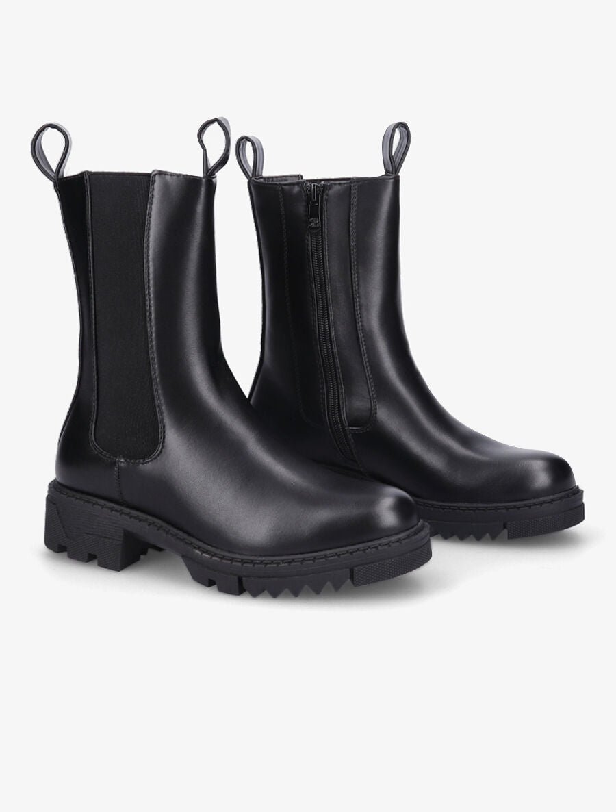 Boots montantes élastiquées - Noir - 4