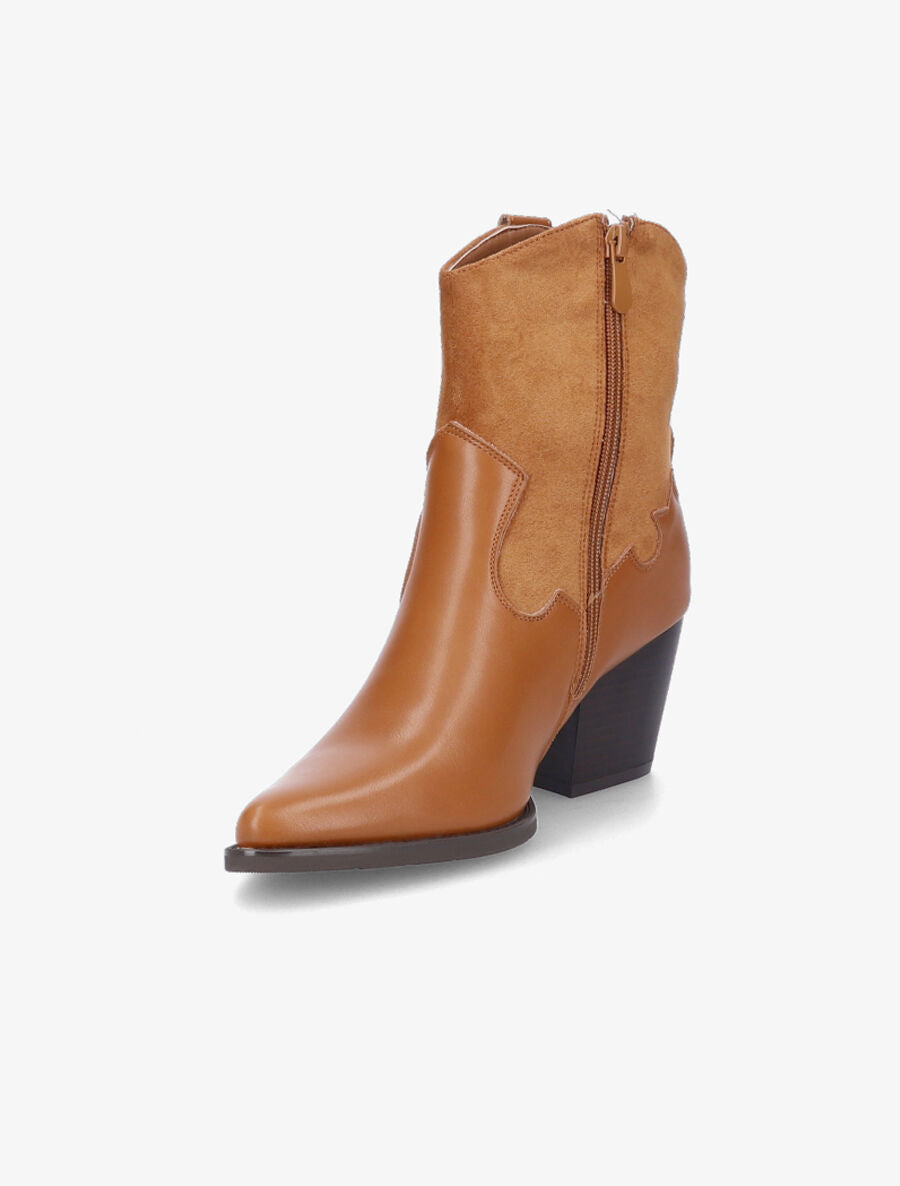 Santiags bi-matière - Camel - 3