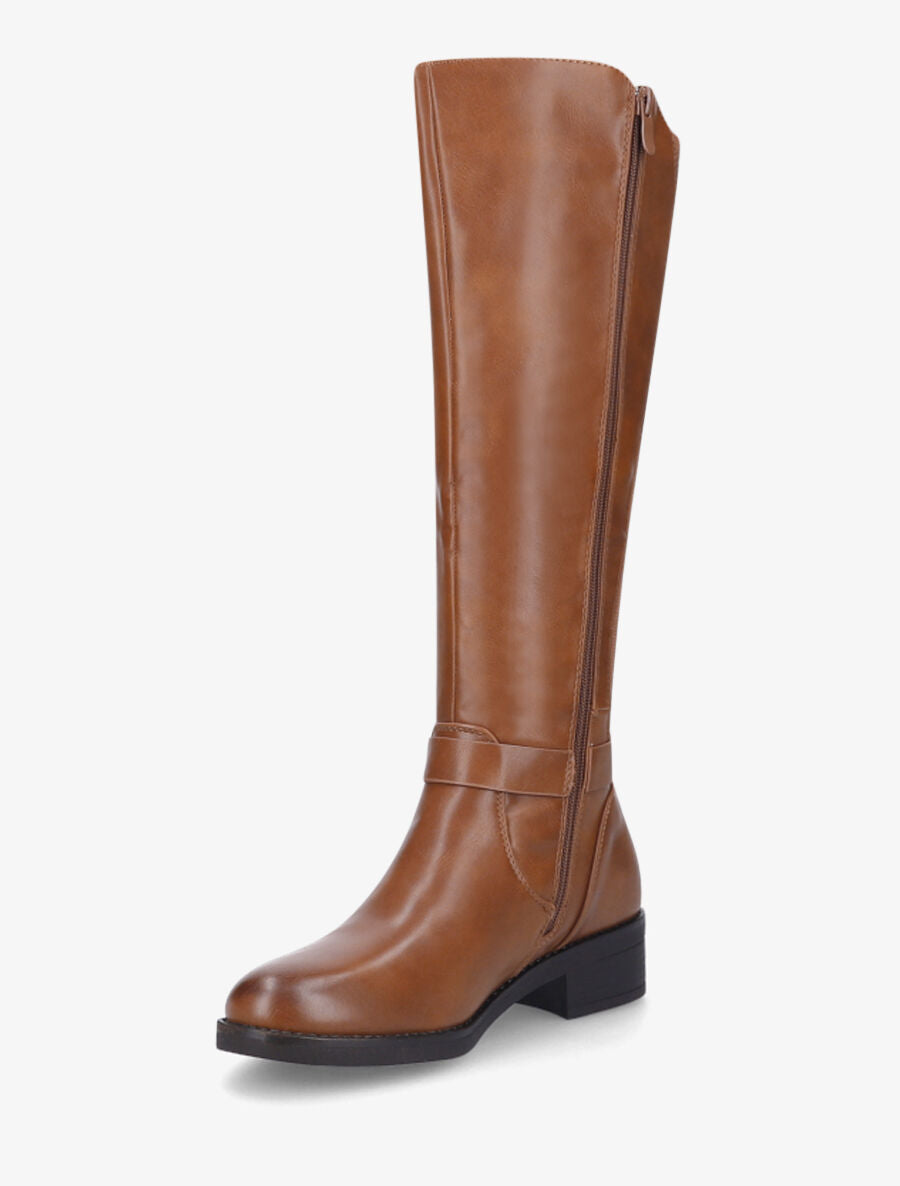 Bottes élastiquées à sangle nouée - Camel - 3