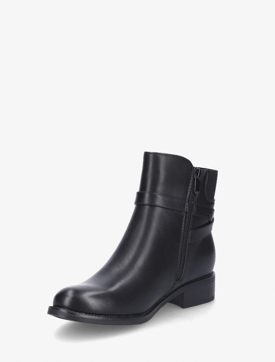 Bottines élastiquées à boucle - Noir - 3