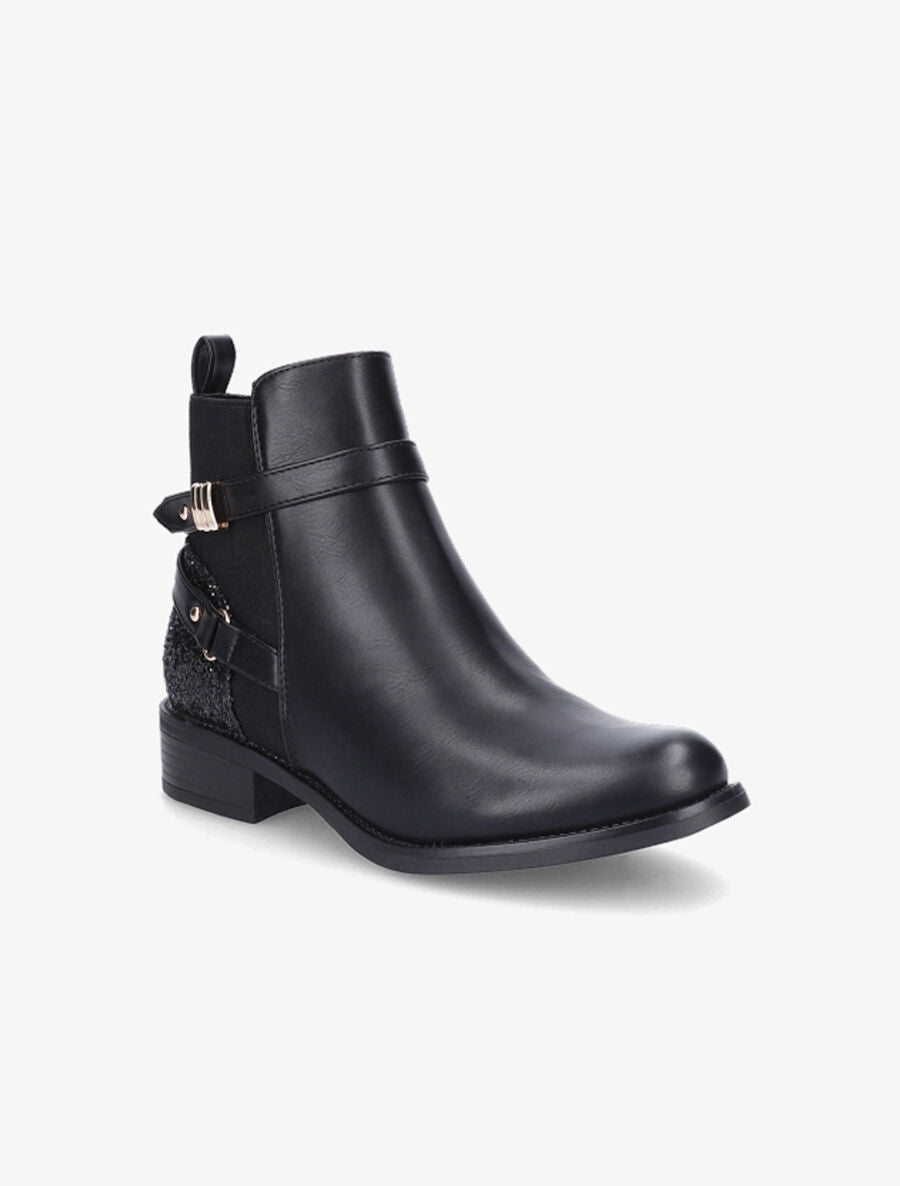 Bottines à contrefort pailleté - Noir - 2