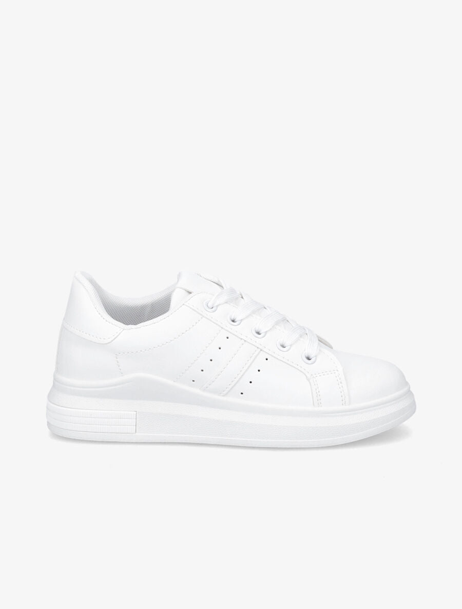 Baskets classiques en simili - Blanc - 1