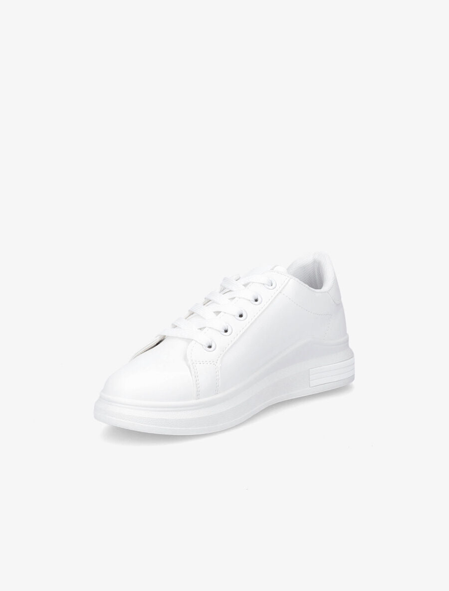 Baskets classiques en simili - Blanc - 3
