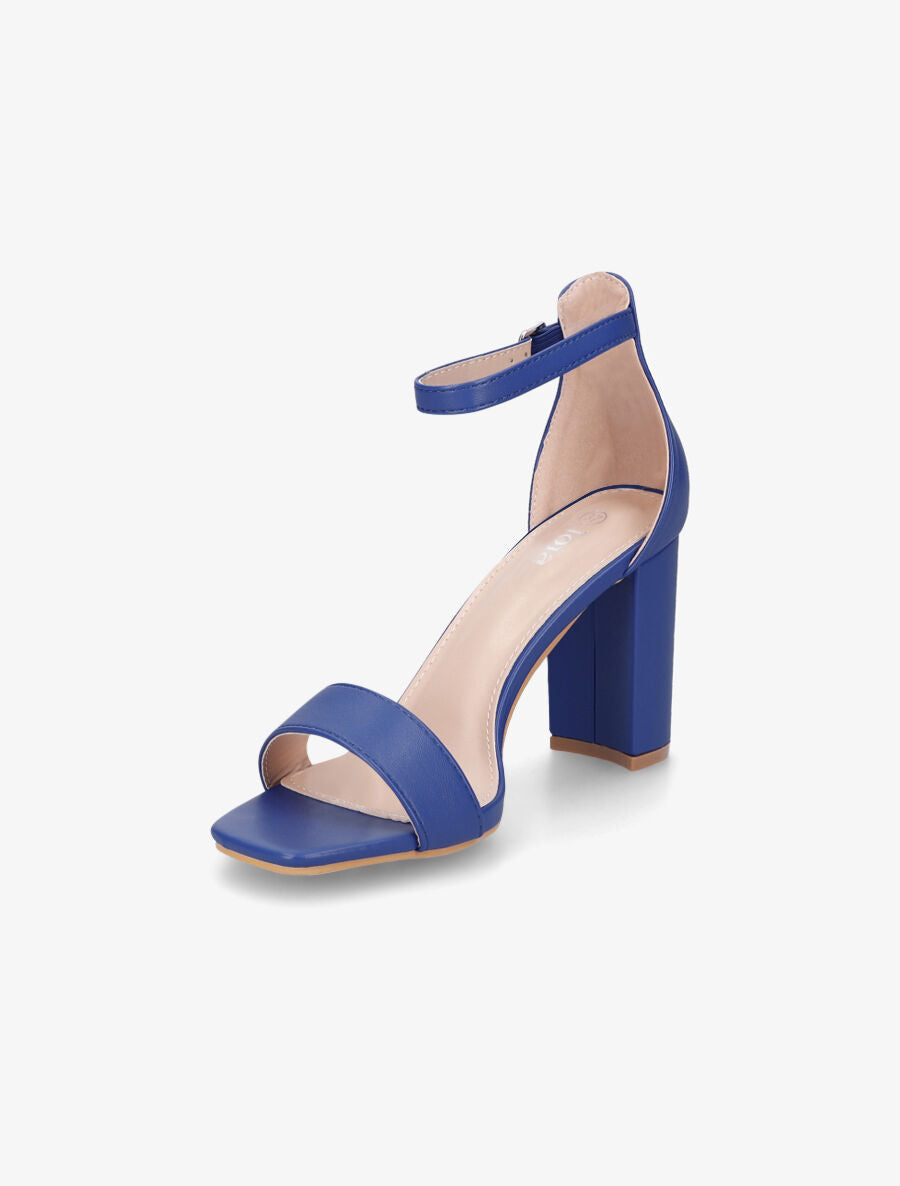 Sandales minimalistes à talon - Bleu électrique - 3