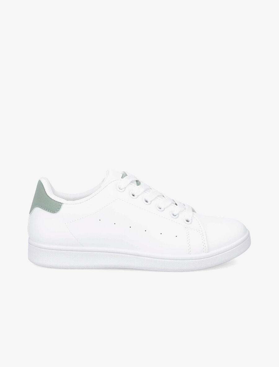 Sneakers à contrefort et languette contrastantes - Vert d&