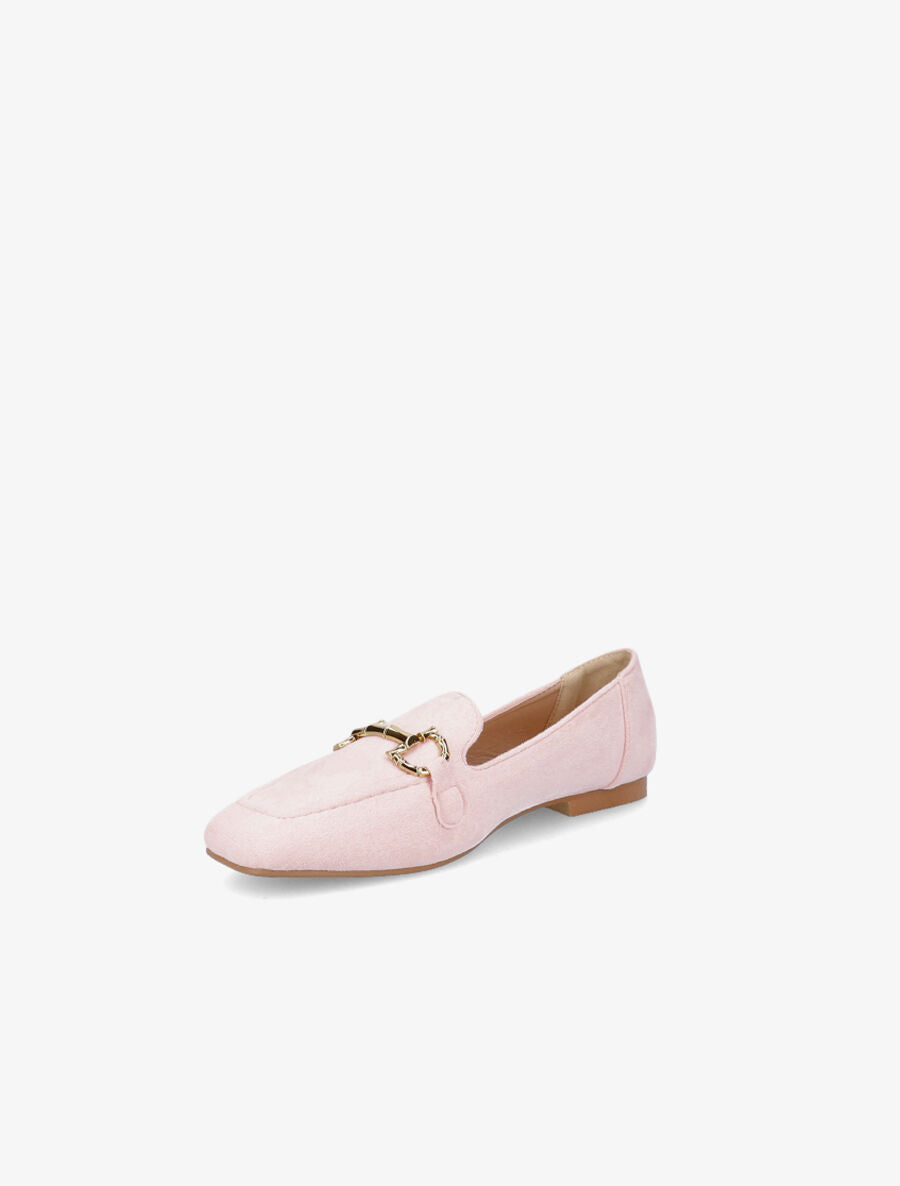 Mocassins à boucle en suédine - Rose - 3