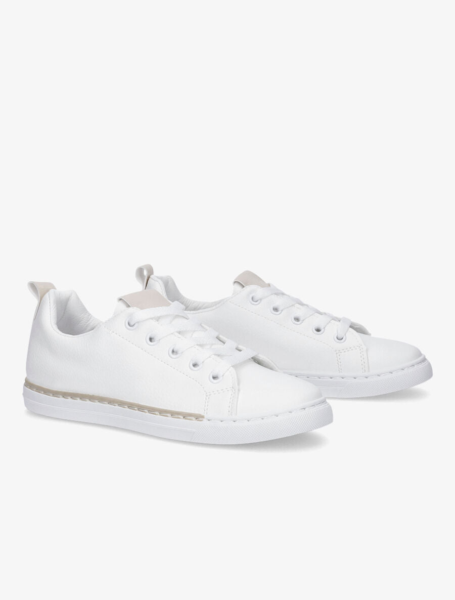 Tennis en simili à boucle arrière - Beige - 4