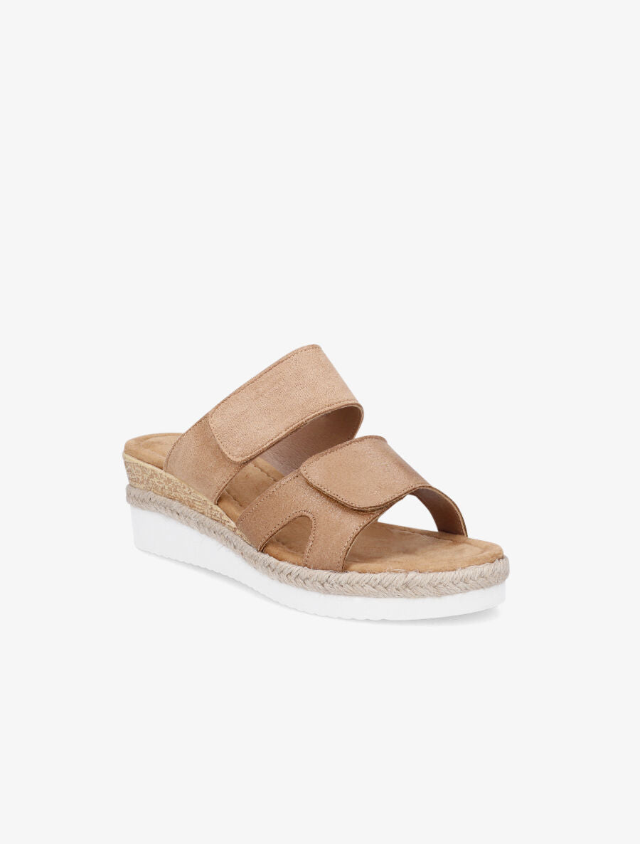 Mules compensées à scratch - Camel - 2