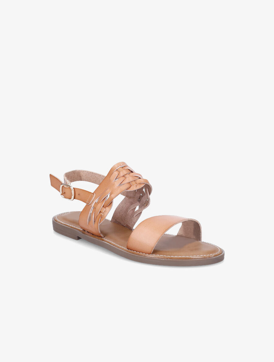 Nu-pieds classiques en simili - Marron clair - 2