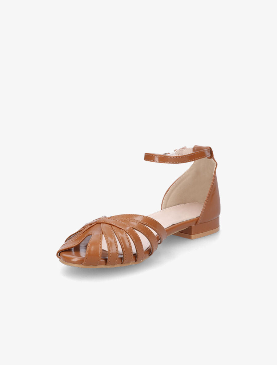 Nu-pieds multi-brides en simili - Camel - 3