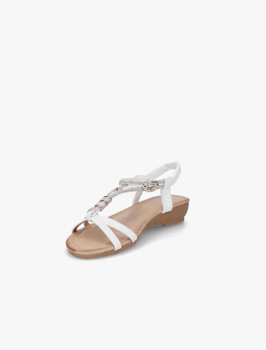 Nu-pieds bride bijou - Blanc - 3