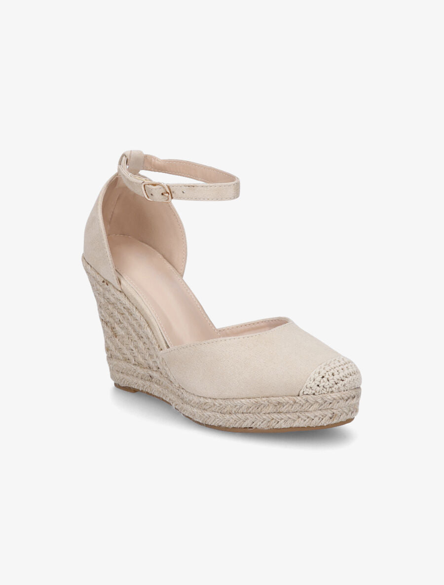 Espadrilles hautes en suédine - Beige - 2