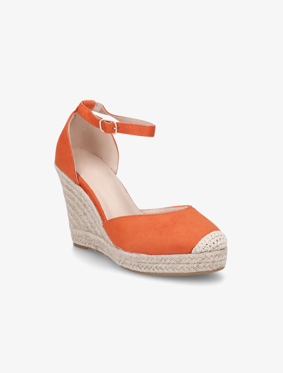 Espadrilles hautes en suédine - Orange - 2
