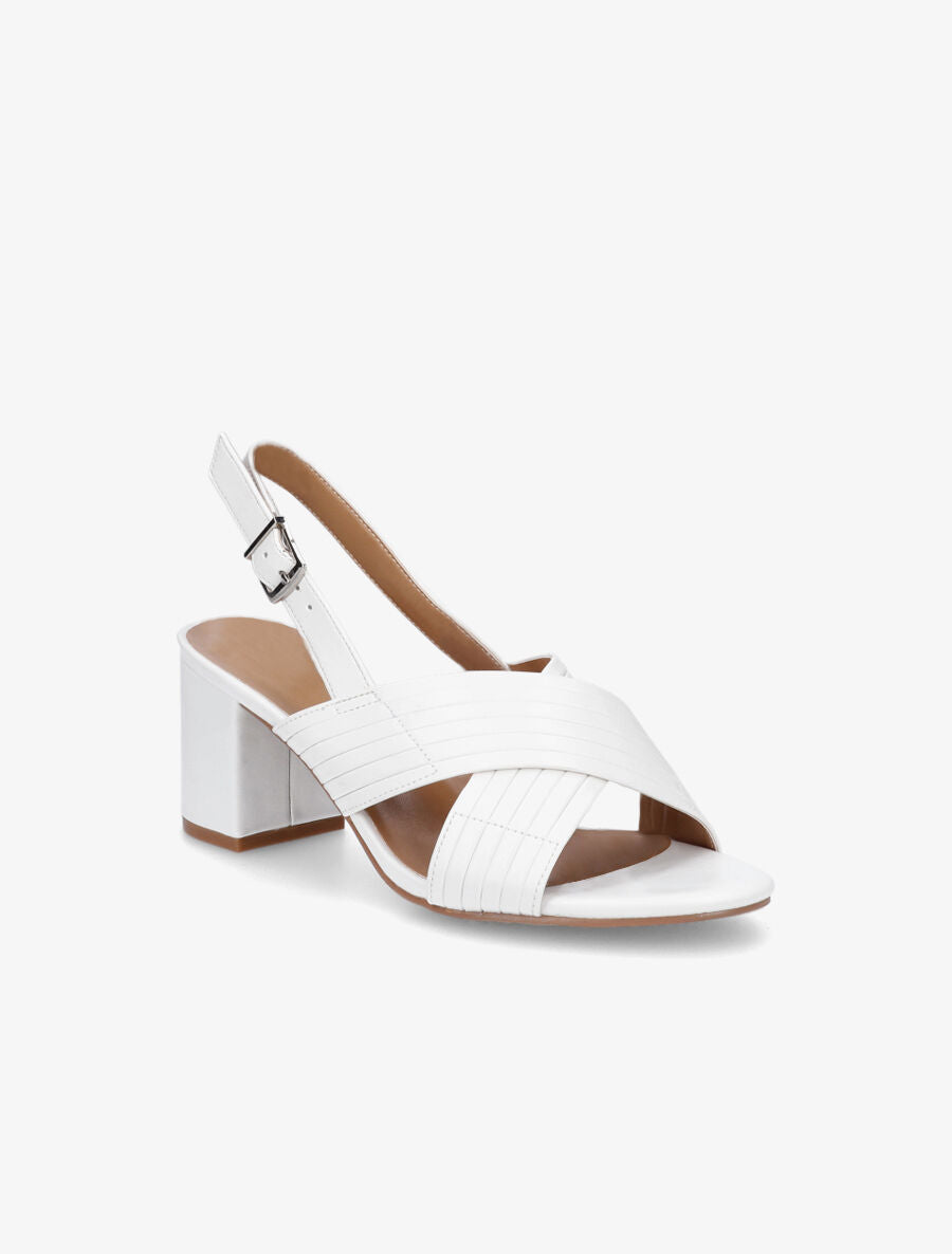Sandales unies à brides épaisses - Blanc - 2