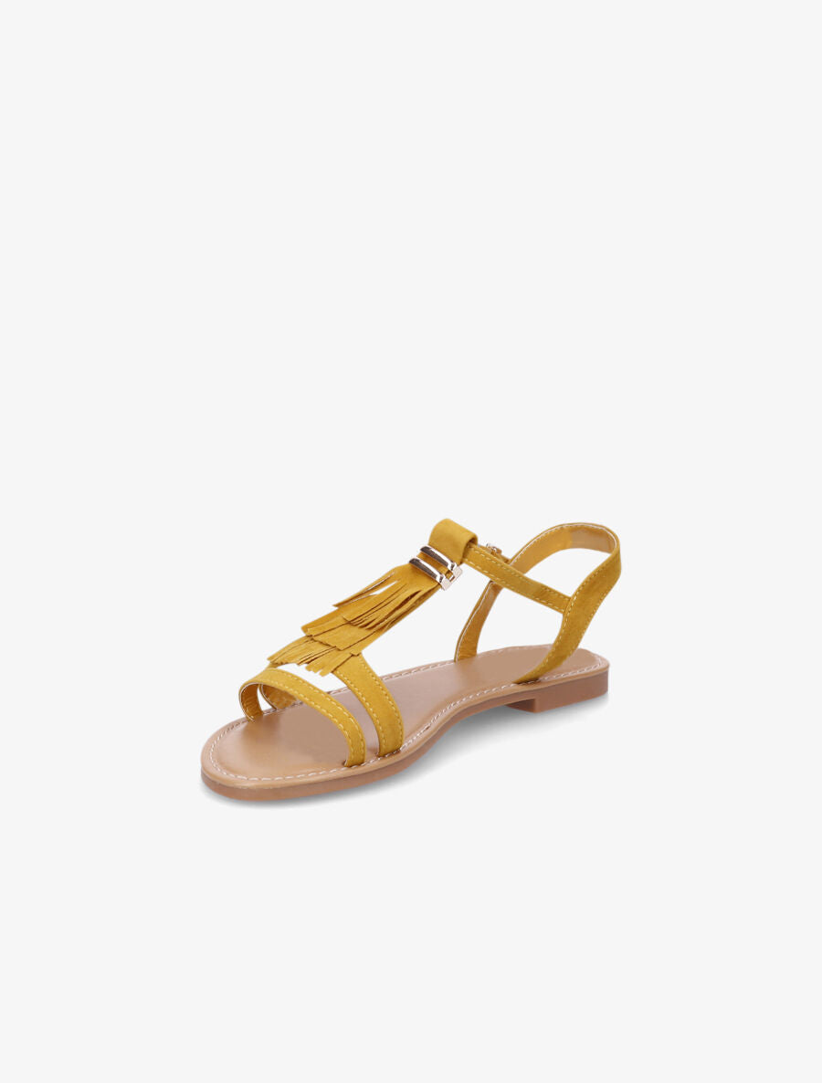 Nu-pieds à franges - Moutarde - 3