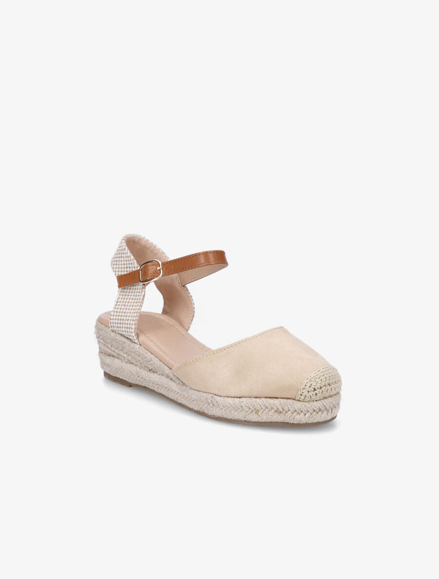 Sandales mi-hautes en suédine - Beige - 2