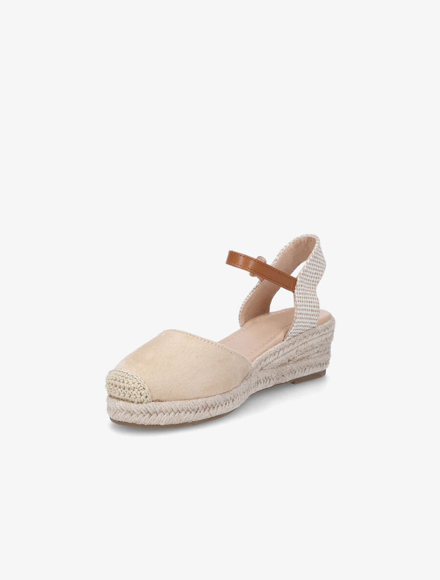 Sandales mi-hautes en suédine - Beige - 3