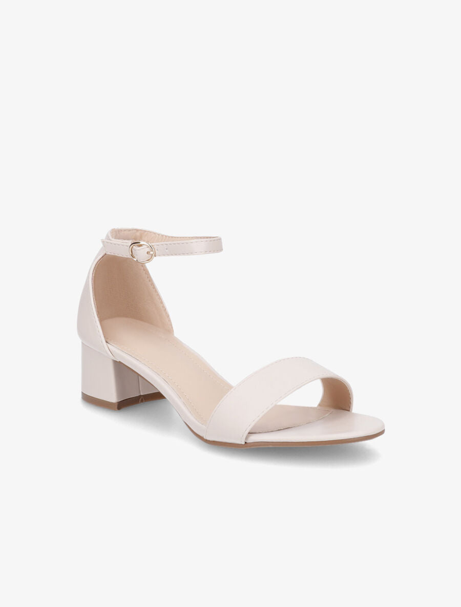 Sandales classiques à talon - Beige - 2
