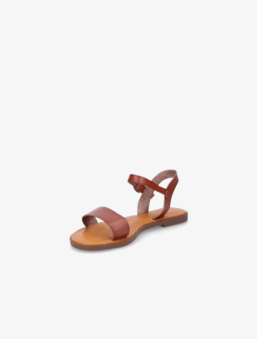 Nu-pieds plats basiques - Camel - 3
