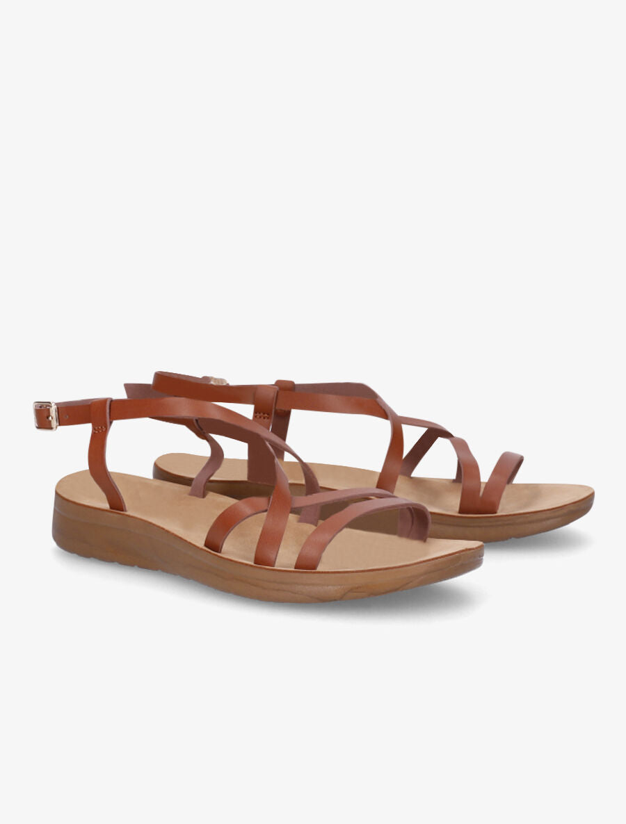Nu-pieds basiques - Camel - 4