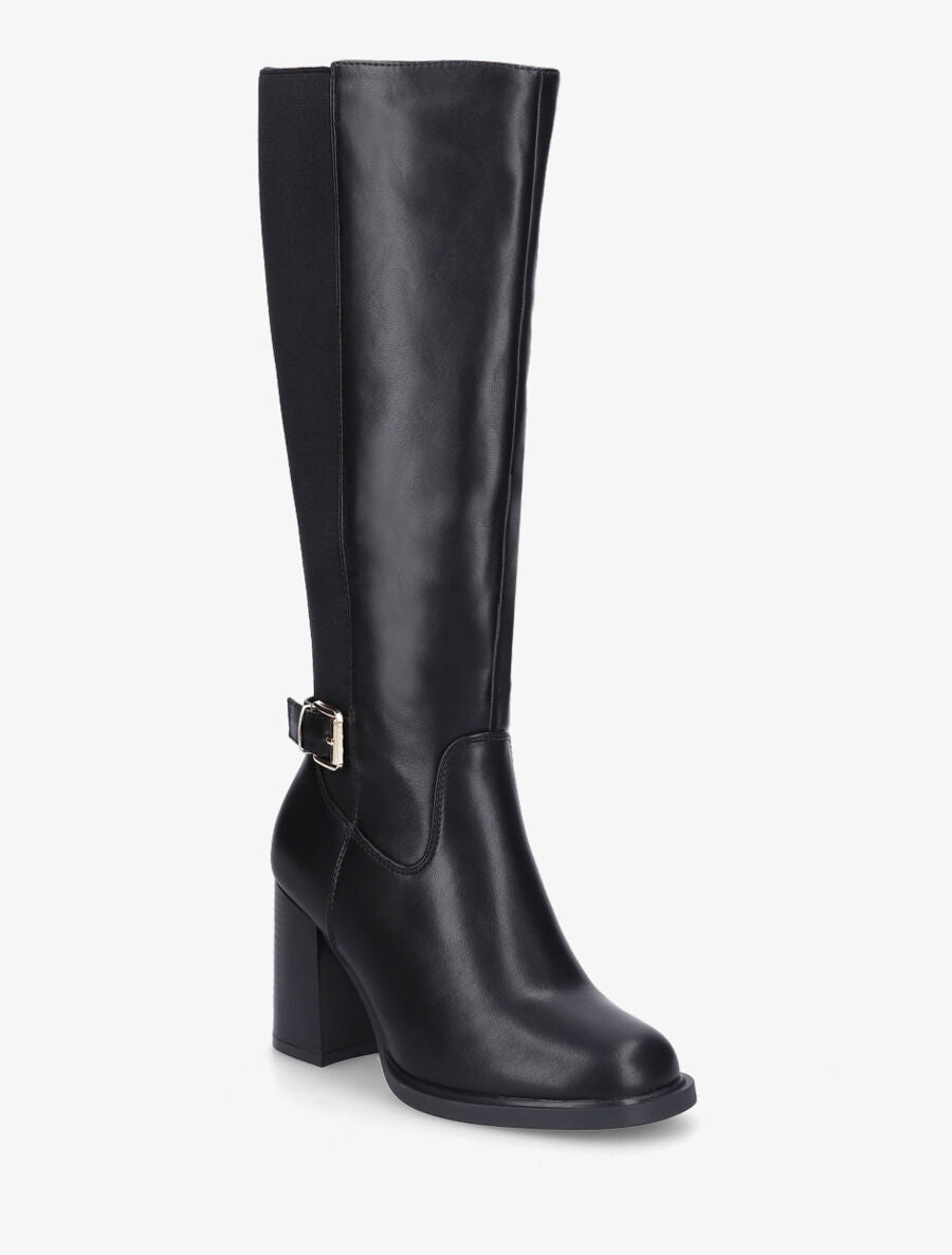 Bottes à talon élastiquée - Noir - 2