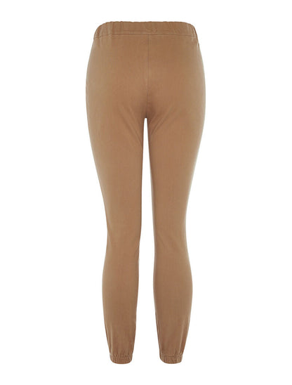 7/8-Hose mit elastischen Bündchen - Kamel