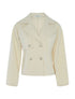 Veste large à empiècement - crème - 1