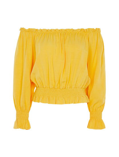 Blouse bouffante - jaune - 1
