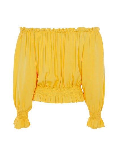 Blouse bouffante - jaune - 2