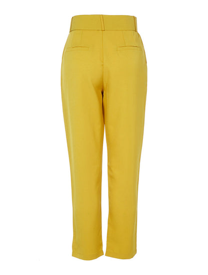 Pantalon souple ceinturé - safran - 2