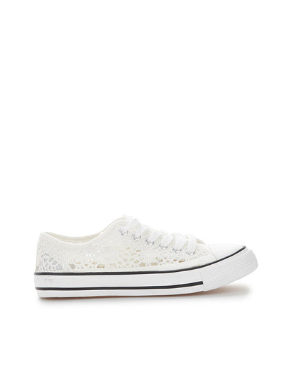 Sneakers en crochet - blanc - 1