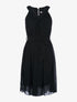Robe encolure crochet ornée de perles - noir - 3