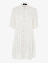 Robe chemise bas volanté asymétrique - blanc - 1