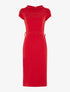 Robe droite à col tombant - rouge - 1