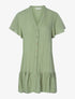 Robe chemise oversize volantée - kaki - 1
