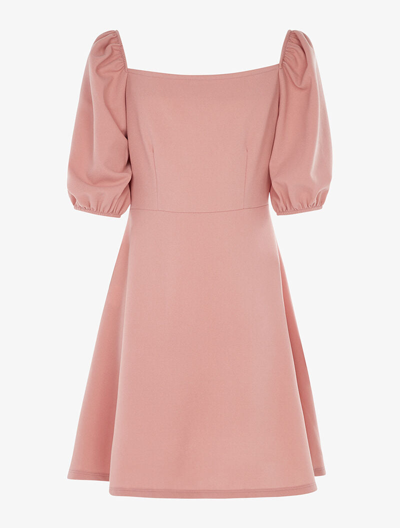 Robe boutonnée à manches coudées - rose - 2