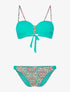 Bikini à imprimé tribal fluo - turquoise - 3