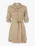 Robe style saharienne évasée - beige foncé - 3