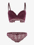 Ensemble à broderies motifs fleurs - violet - 3