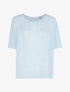 Blouse transparente à motifs étoilés - bleu ciel - 1