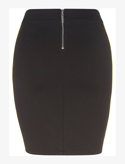 Jupe color block stretch - noir/jaune - 2