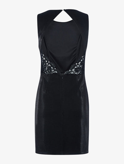 Robe de soirée dos dentelle - noir - 2