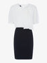 Robe chic bicolore - blanc et noir - 1
