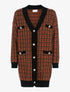 Gilet long effet tricot - terre de sienne - 3
