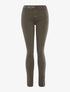 Jean taille brodée fantaisie - taupe - 3